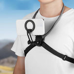 Supporto magnetico regolabile da collo per telefono e action cam
