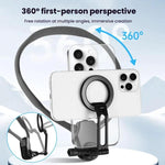 Supporto magnetico regolabile da collo per telefono e action cam
