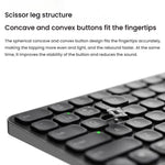Rapoo E9050L Tri-mode Bluetooth Wireless Keyboard Silent Laptop Keyboard