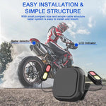 Sistema radar di rilevamento dell'angolo cieco per motociclette a 24 GHz con portata di 30 metri e assistenza al cambio di corsia per una guida sicura.