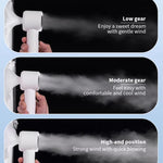 Ventilatore portatile ad alta velocità da 1200 mAh con 100 velocità, senza pale, mini ventilatore digitale, piccolo ventilatore, 1200mAh