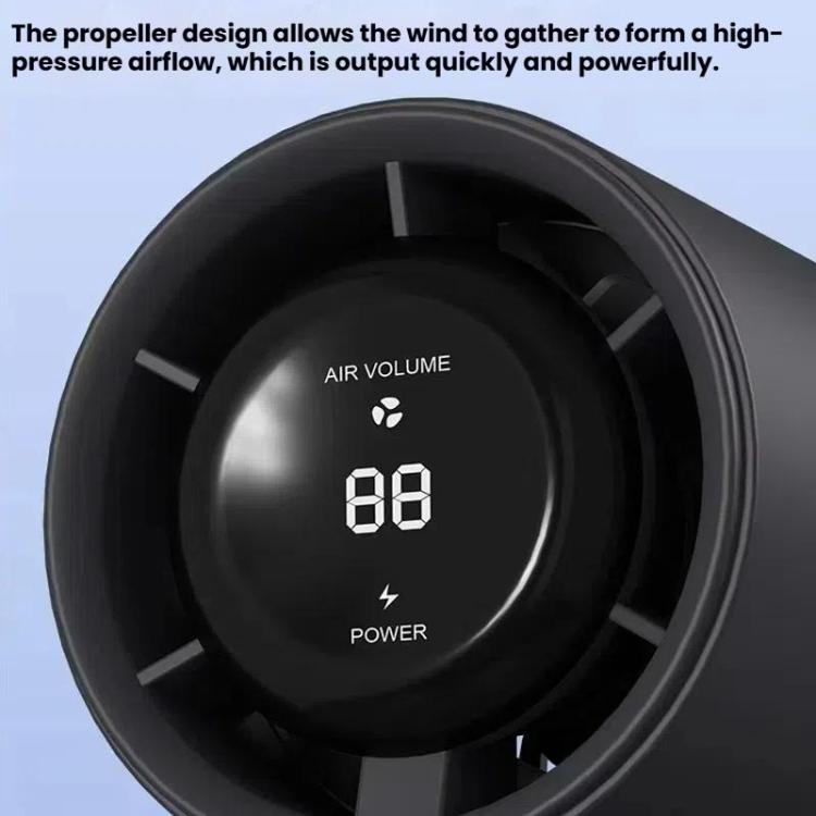 Ventilatore portatile ad alta velocità da 1200 mAh con 100 velocità, senza pale, mini ventilatore digitale, piccolo ventilatore, 1200mAh
