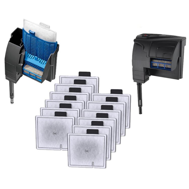 Confezione da 3 filtri di ricambio a carbone attivo per filtri esterni per acquario Aqueon QuietFlow, L, M, S