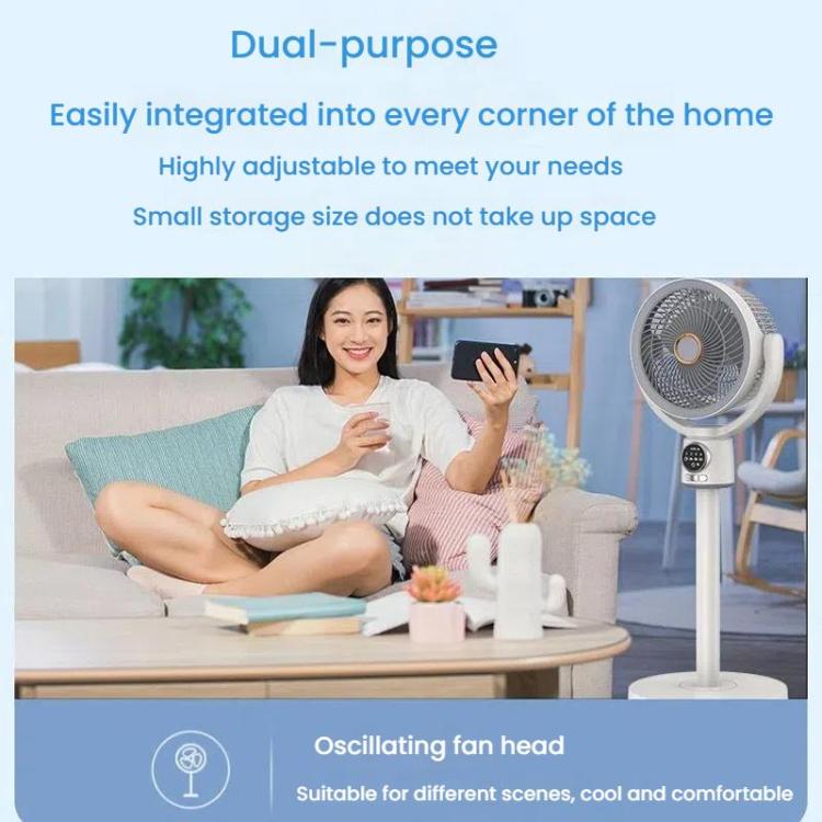 Ventilatore per la circolazione dell'aria, turbo, con convezione, ventilatore a piantana, telecomando, timer, ventilatore da pavimento, USB Plug, Rechargeable