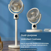Ventilatore per la circolazione dell'aria, turbo, con convezione, ventilatore a piantana, telecomando, timer, ventilatore da pavimento, USB Plug, Rechargeable