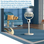 Ventilatore per la circolazione dell'aria, turbo, con convezione, ventilatore a piantana, telecomando, timer, ventilatore da pavimento, USB Plug, Rechargeable