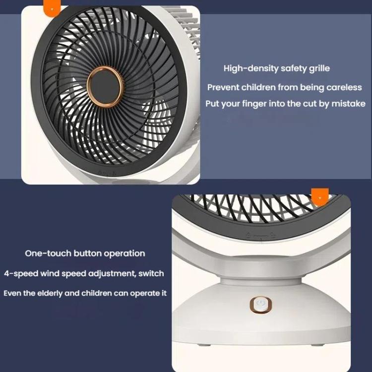 Ventilatore USB per la circolazione dell'aria, piccolo ventilatore da scrivania per ufficio., USB Plug, Rechargeable