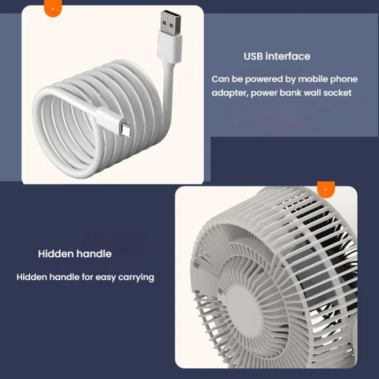 Ventilatore USB per la circolazione dell'aria, piccolo ventilatore da scrivania per ufficio., USB Plug, Rechargeable