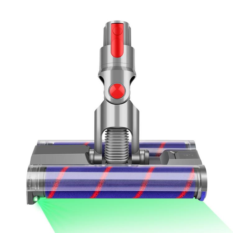 Spazzola per pavimenti Dyson V7/V8/V10/V11/V15 a doppio rullo con rivestimento in velluto morbido e rilevamento della polvere a LED.