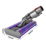 Spazzola per pavimenti Dyson V7/V8/V10/V11/V15 a doppio rullo con rivestimento in velluto morbido e rilevamento della polvere a LED.