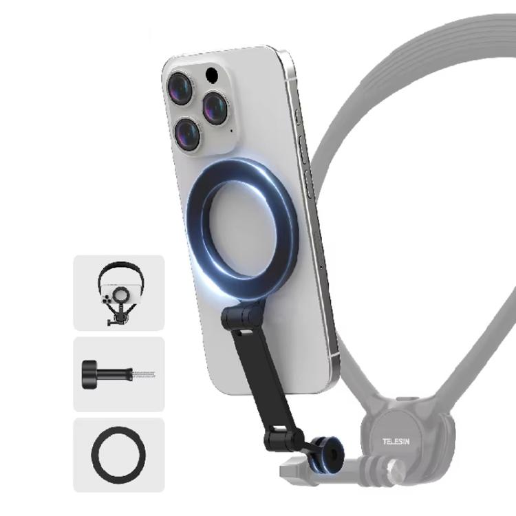 Supporto magnetico smartphone compatibile con fasce e clip