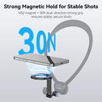 Supporto magnetico smartphone compatibile con fasce e clip