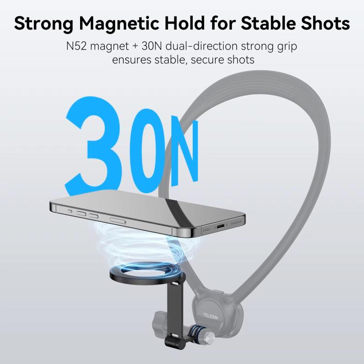 Supporto magnetico smartphone compatibile con fasce e clip