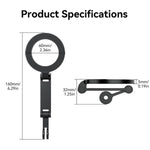 Supporto magnetico smartphone compatibile con fasce e clip