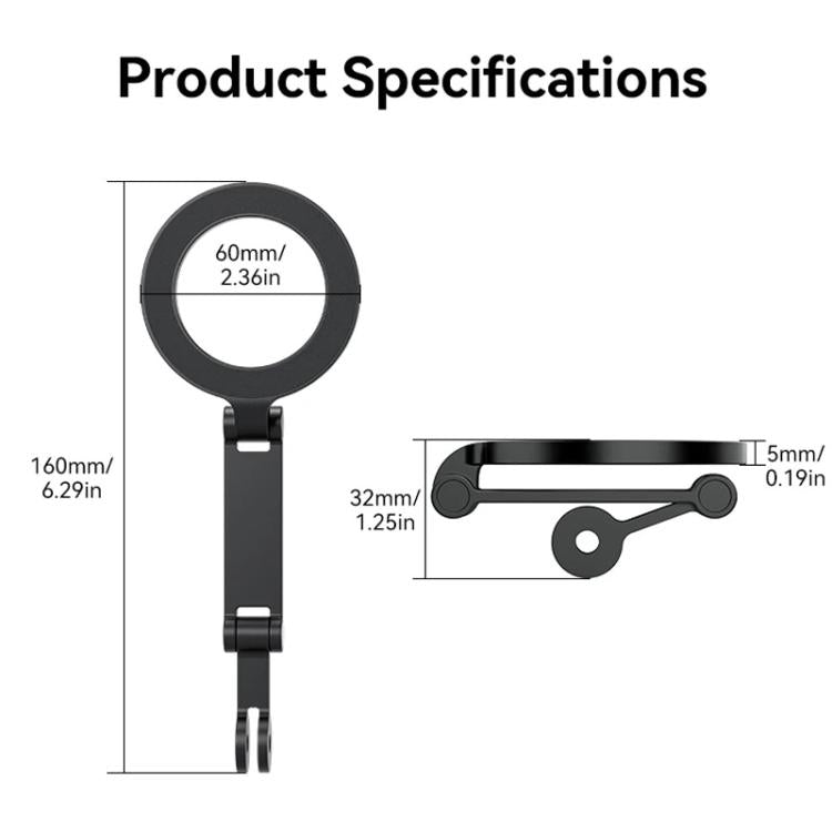 Supporto magnetico smartphone compatibile con fasce e clip