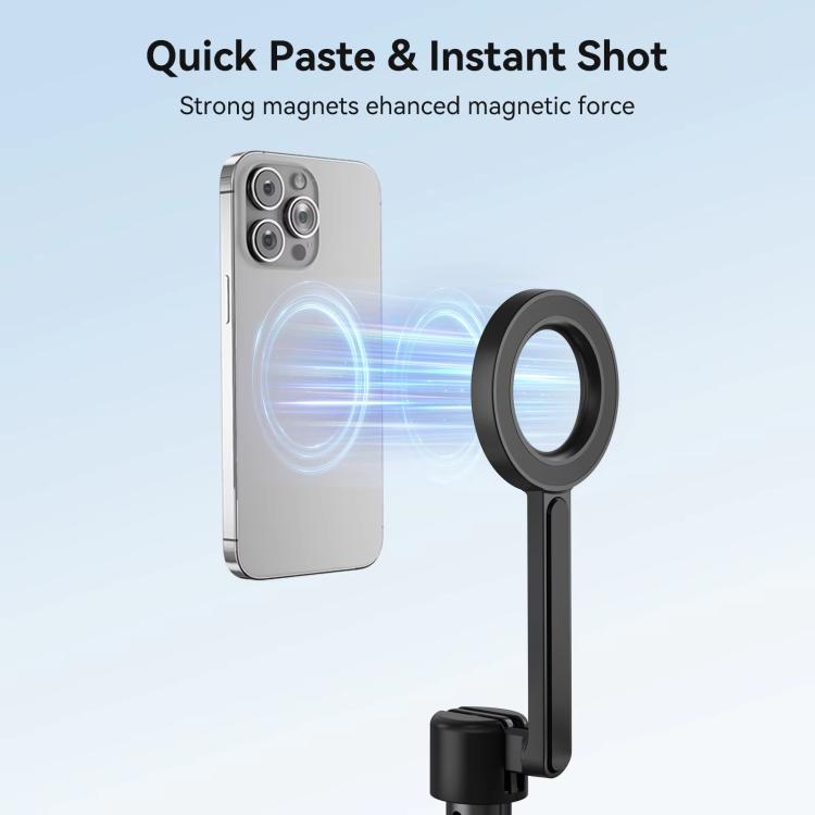 TELESIN Asta per selfie magnetica da 1,3 m, treppiede e supporto per telefono per vlog e live streaming all'aperto con telecomando Bluetooth.