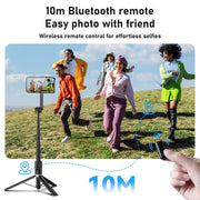 Asta selfie 1,3m con treppiede e telecomando Bluetooth