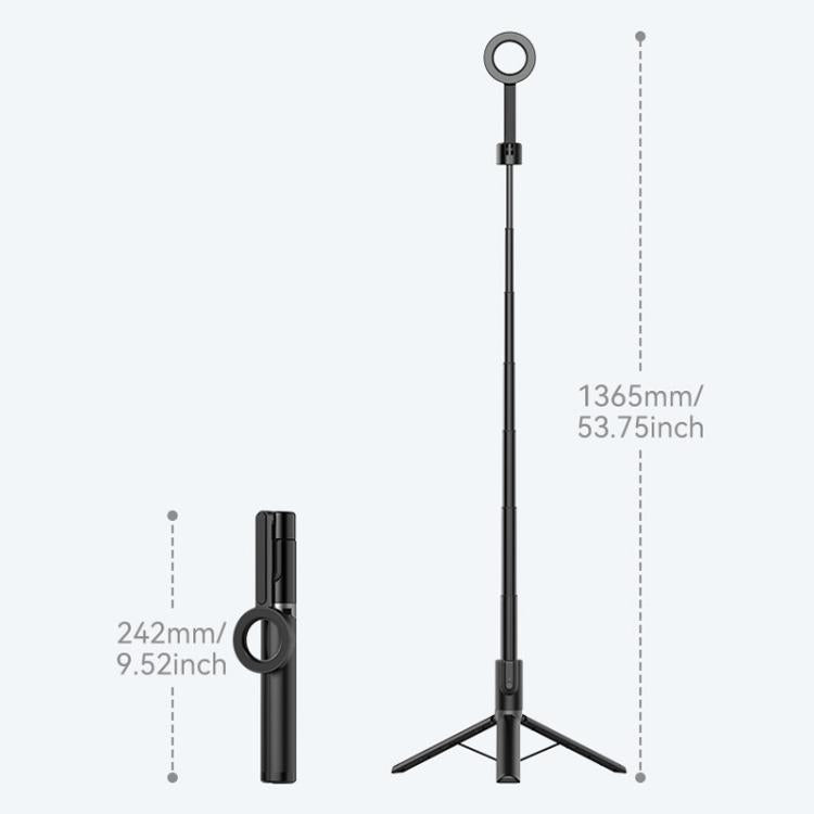 TELESIN Asta per selfie magnetica da 1,3 m, treppiede e supporto per telefono per vlog e live streaming all'aperto con telecomando Bluetooth.