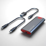Box esterno M.2 NVMe/SATA SSD USB-C 10Gbps fino 2TB