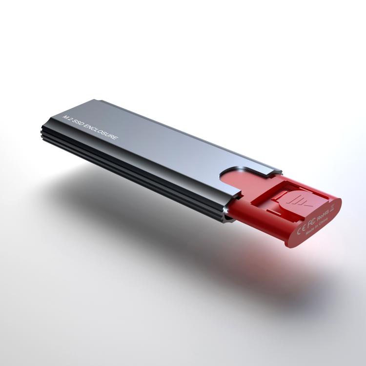 Box esterno M.2 NVMe/SATA SSD USB-C 10Gbps fino 2TB