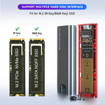 Box esterno M.2 NVMe/SATA SSD USB-C 10Gbps fino 2TB