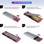Box esterno M.2 NVMe/SATA SSD USB-C 10Gbps fino 2TB