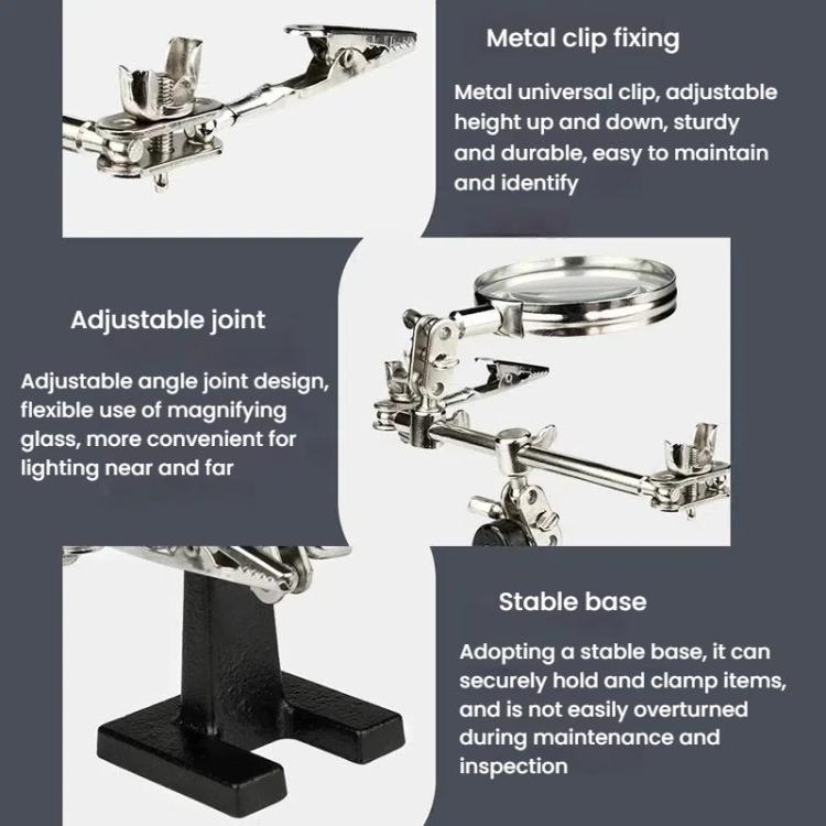 Lente d'ingrandimento da 60 mm con morsetto ausiliario 5X