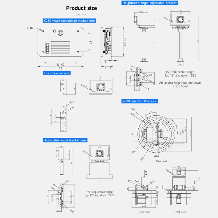 Modulo visione Yahboom K230 con riconoscimento facciale CanMV