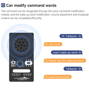 Modulo di interazione vocale intelligente Yahboom con supporto per comandi vocali personalizzati e chip CI1302