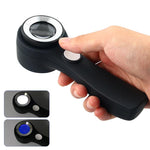 Lente d'ingrandimento 60x con luce LED e ricarica USB