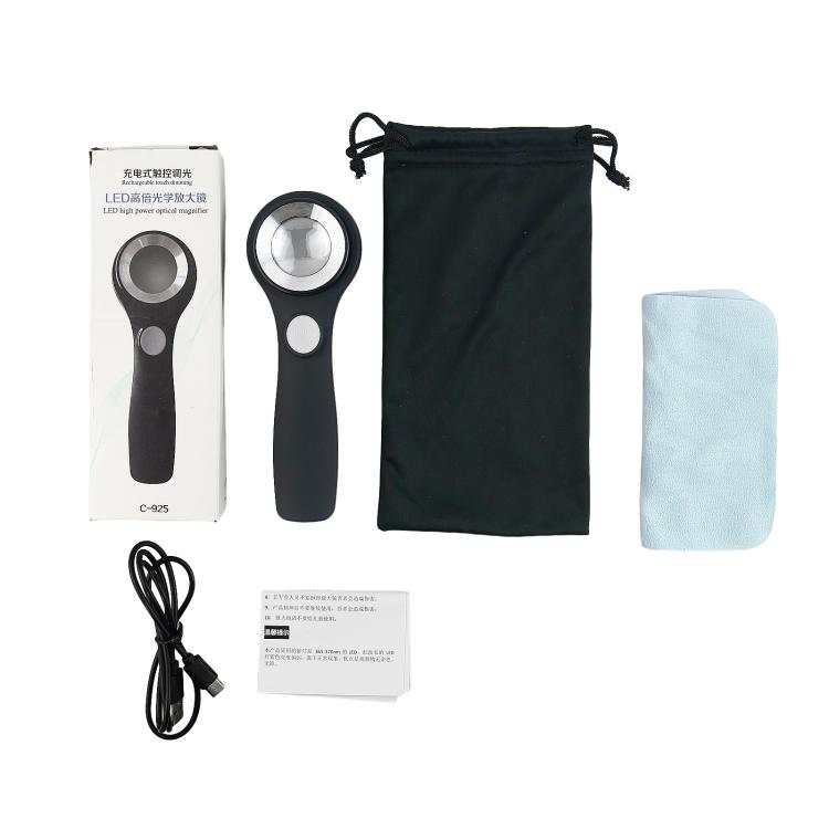 Lente d'ingrandimento 60x con luce LED e ricarica USB