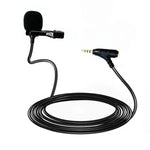 Microfono lavalier TRRS 3,5 mm con clip e jack cuffie