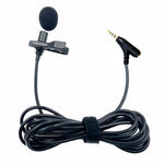 Microfono lavalier TRRS 3,5 mm con clip e jack cuffie