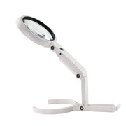 90mm 10X Foldable Handheld Magnifying Glass With 8 LED Lights, 10X Handheld With 8 LED