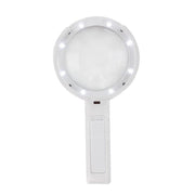 90mm 10X Foldable Handheld Magnifying Glass With 8 LED Lights, 10X Handheld With 8 LED