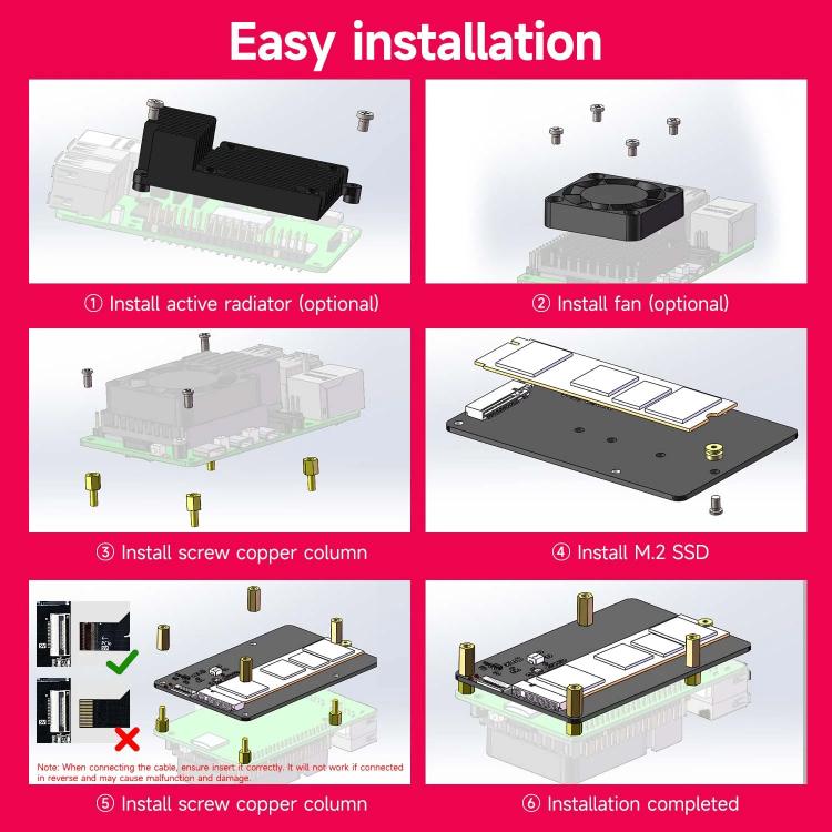 Scheda espansione PCIe a M.2 per Raspberry Pi 5 con SSD 256GB