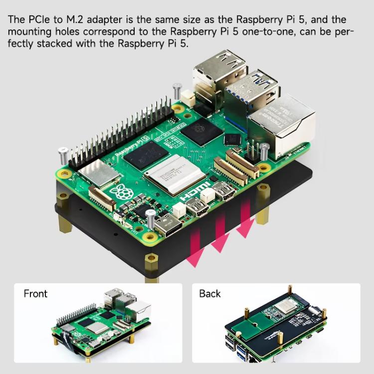 Scheda espansione PCIe a M.2 per Raspberry Pi 5 con SSD 256GB