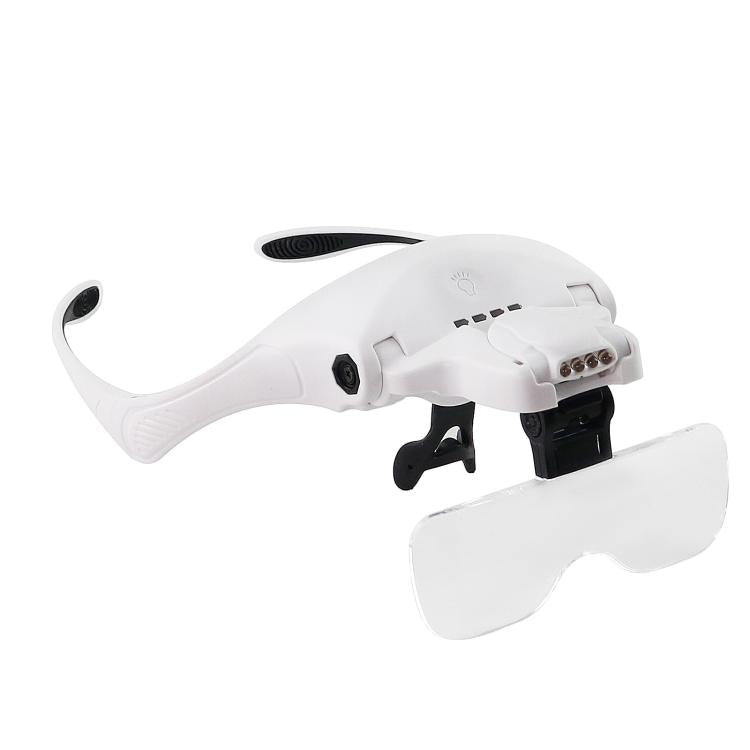 Lente d'ingrandimento da testa con luce LED e ricarica USB
