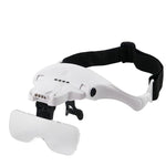 Lente d'ingrandimento da testa con luce LED e ricarica USB