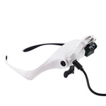 Lente d'ingrandimento da testa con luce LED e ricarica USB