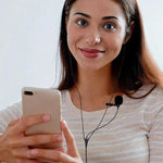 Microfono lavalier TRRS 3,5 mm con auricolare stereo