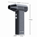 SUITU ST-8113 Ventilatore a turbina per esterni, soffiatore per polvere ad ioni di litio per uso domestico, asciugacapelli portatile, Blower Gray, Blower Black, Blower+Vacuum Cleaner Gray, Blower+Vacuum Cleaner Black