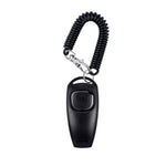Clicker per addestramento cani 2 in 1 con fischietto e cinturino lungo per l'addestramento.