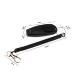 Clicker per addestramento cani 2 in 1 con fischietto e cinturino lungo per l'addestramento.