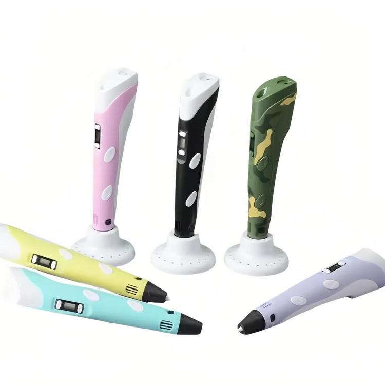 Hand-held 3D Printing Pen Kit with 20 Colors PLA Filament, Drawing Pad, Base, Scissors, Finger Guards, Art Book & Accessories, US Plug, UK Plug, EU Plug