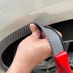 Striscia protettiva autoadesiva antigraffio per passaruota auto, per bordi portiere, lunghezza 1,5 m, 4.5cm Wide Black, 4.5cm Wide Carbon Fiber, 3.5cm Wide Black, 3.5cm Wide Carbon Fiber