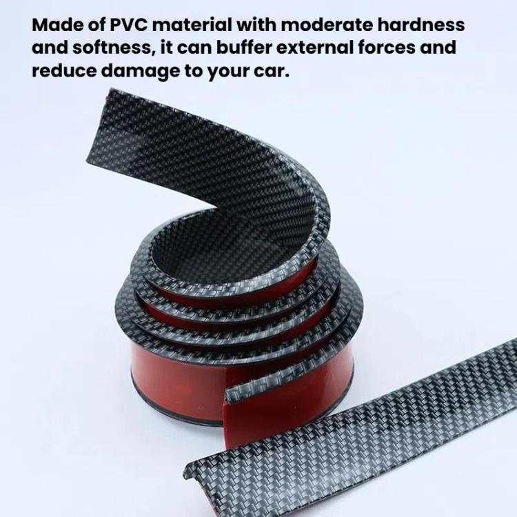 Striscia protettiva autoadesiva antigraffio per passaruota auto, per bordi portiere, lunghezza 1,5 m, 4.5cm Wide Black, 4.5cm Wide Carbon Fiber, 3.5cm Wide Black, 3.5cm Wide Carbon Fiber
