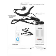 HELIDA T-M1 Mini Ricetrasmettitore portatile ricaricabile a 22 canali, compatto, EU Plug White, EU Plug Black, US Plug White, US Plug Black