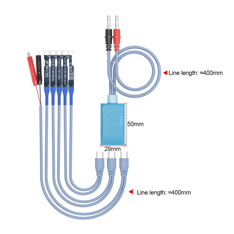 Cavo di avviamento semplice con alimentatore per iPhone serie 11-16, cavo di test espandibile per la riparazione di telefoni cellulari., SS-908E