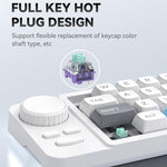 MKESPN  19-Key USB-C Wired Gaming Keyboard Macro Programmable Hot-Swappable Design with Control Knob & Joystick Scroll Wheel, K811  Black